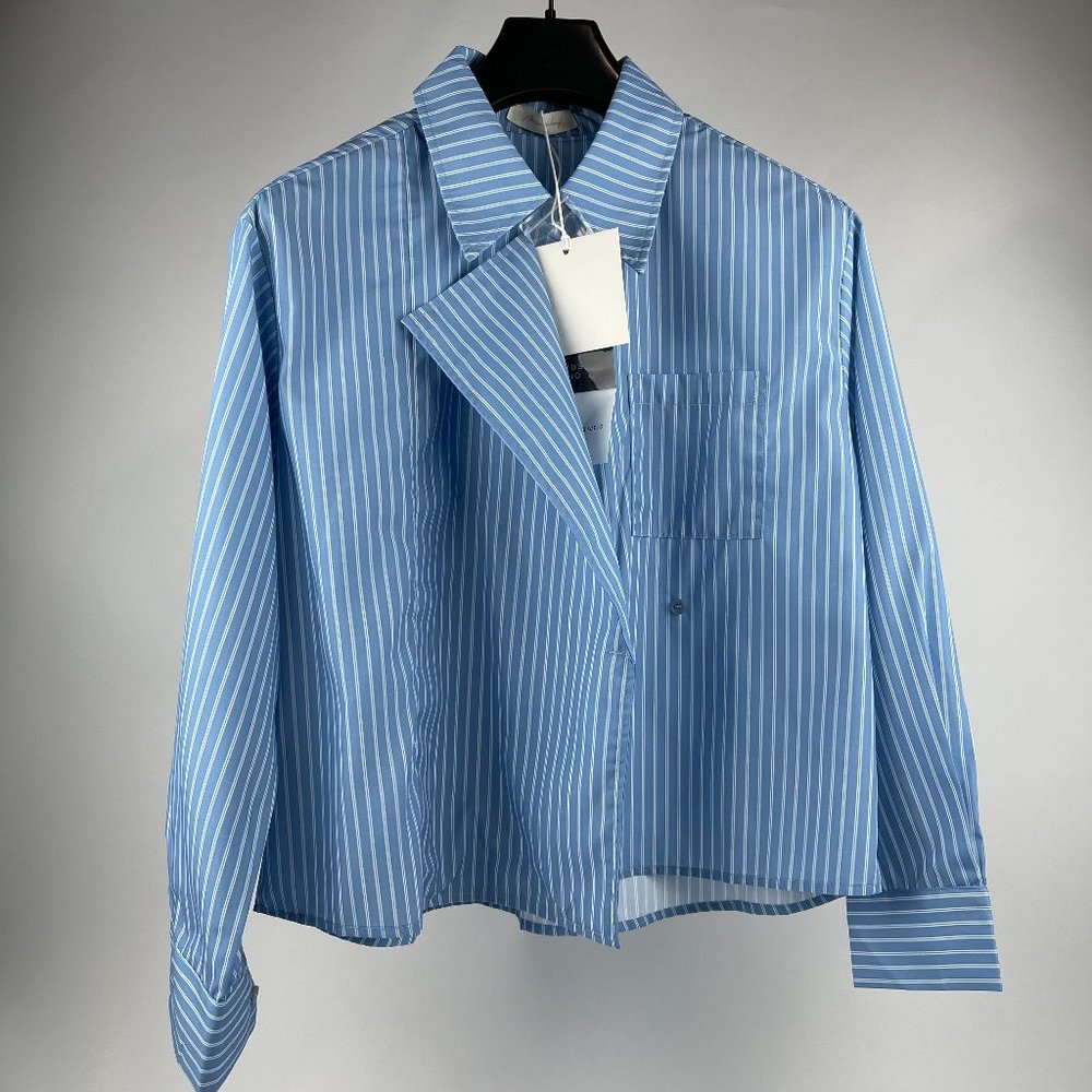 Striped Button-Up Casual Jacket